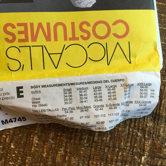 McCalls Sewing Pattern M4745 Mens Civil War 1860s Costume Jacket Trouser UNCUT - Picture 3 of 3